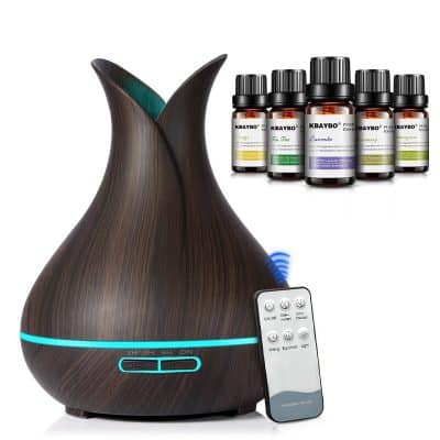 7 Color Changing Flower Shaped Ultrasonic Essential Oil Diffuser